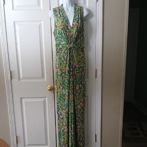 Vince Camuto bright abstract sleeveless wide leg jumpsuit  Sz M NWOT